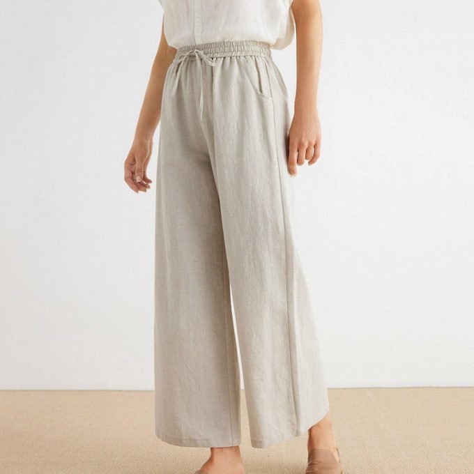 Women's Linen Wide Leg Pants TA5