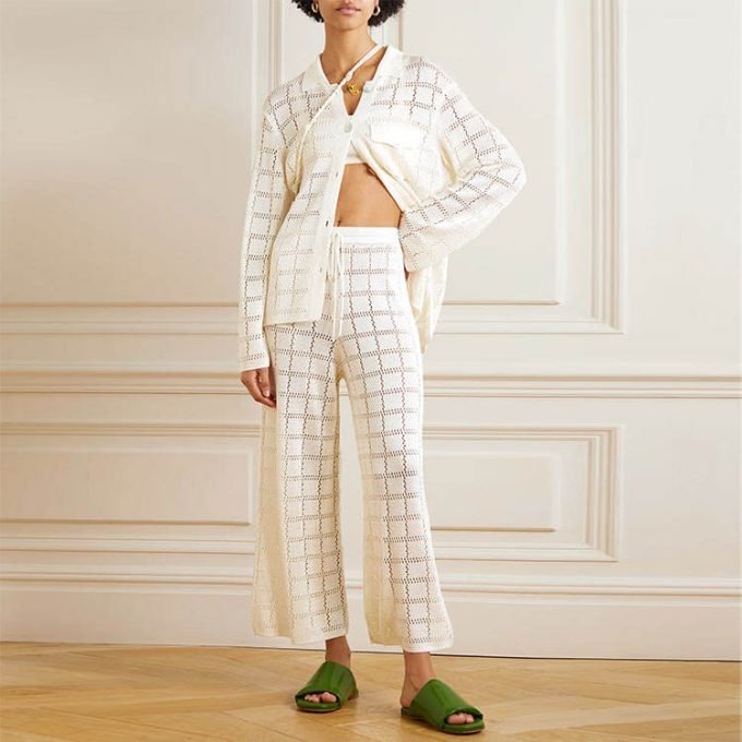 Women's Wide Leg Lace Pants TA39