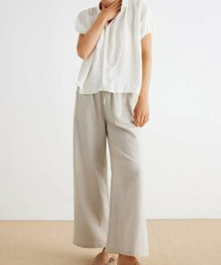 Women's Linen Wide Leg Pants TA5