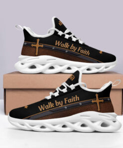 Black Jesus Walk By Faith Running Sneakers 1 Max Soul Shoes For Men And Women
