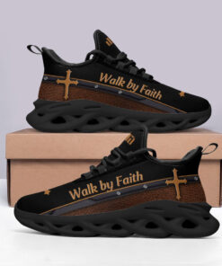 Black Jesus Walk By Faith Running Sneakers 1 Max Soul Shoes For Men And Women