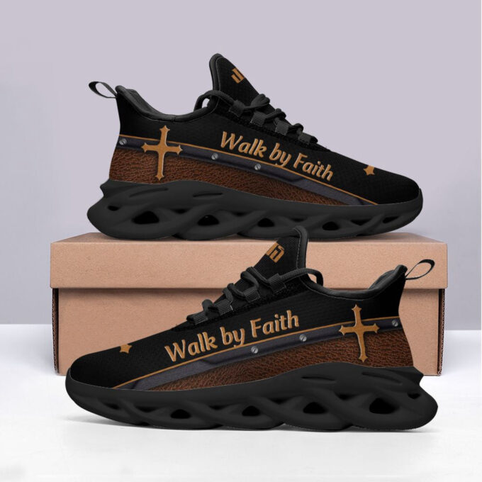 Black Jesus Walk By Faith Running Sneakers 1 Max Soul Shoes For Men And Women
