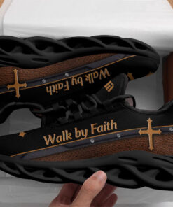 Black Jesus Walk By Faith Running Sneakers 1 Max Soul Shoes For Men And Women