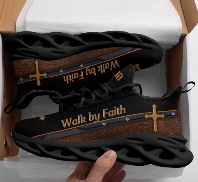 Black Jesus Walk By Faith Running Sneakers 1 Max Soul Shoes For Men And Women