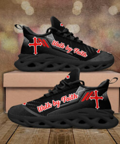 Black Jesus Walk By Faith Running Sneakers 2 Max Soul Shoes For Men And Women