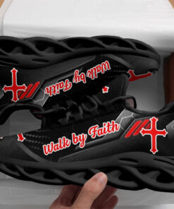Black Jesus Walk By Faith Running Sneakers 2 Max Soul Shoes For Men And Women