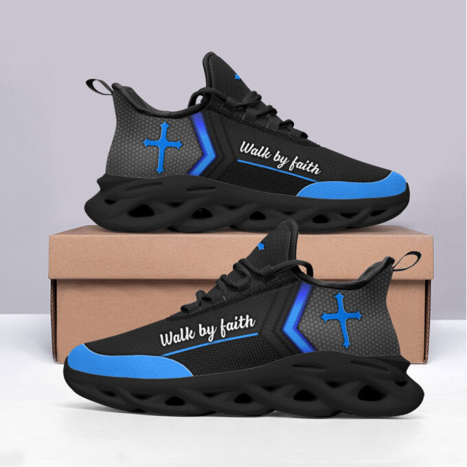 Black Jesus Walk By Faith Running Sneakers 3 Max Soul Shoes For Men And Women