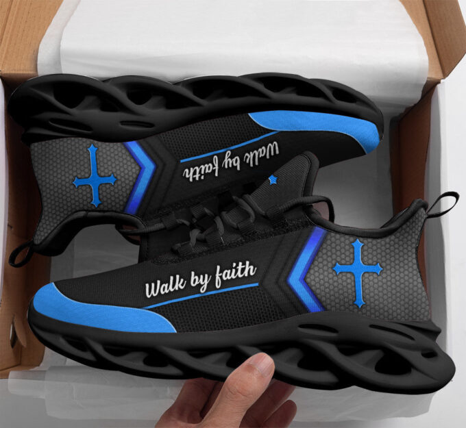 Black Jesus Walk By Faith Running Sneakers 3 Max Soul Shoes For Men And Women