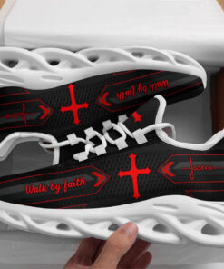 Black Jesus Walk By Faith Running Sneakers Max Soul Shoes For Men And Women