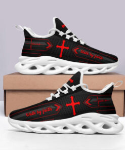 Black Jesus Walk By Faith Running Sneakers Max Soul Shoes For Men And Women