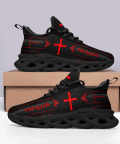 Black Jesus Walk By Faith Running Sneakers Max Soul Shoes For Men And Women