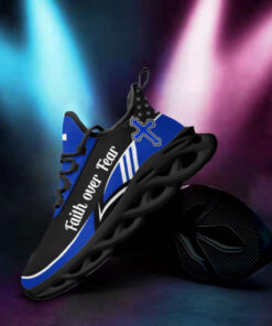 Blue Jesus Faith Over Fear Running Sneakers Max Soul Shoes For Men And Women