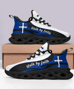 Blue Jesus Walk By Faith Running Sneakers 2 Max Soul Shoes For Men And Women