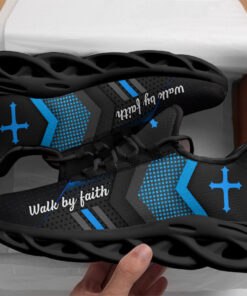 Blue Jesus Walk By Faith Running Sneakers 3 Max Soul Shoes For Men And Women