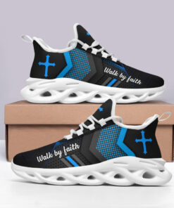 Blue Jesus Walk By Faith Running Sneakers 3 Max Soul Shoes For Men And Women