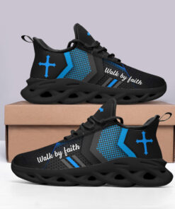 Blue Jesus Walk By Faith Running Sneakers 3 Max Soul Shoes For Men And Women