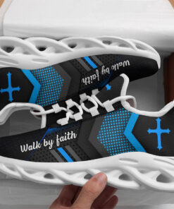 Blue Jesus Walk By Faith Running Sneakers 3 Max Soul Shoes For Men And Women