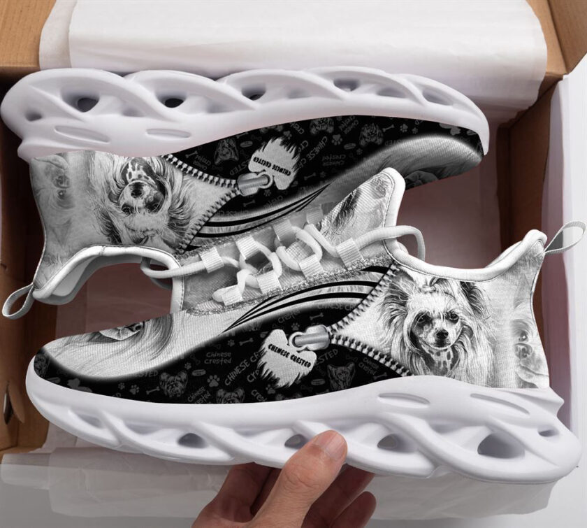 Chinese Crested Dog Sketch Max Soul Shoes For Women Men Kid, Gift For Pet Lover