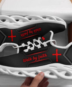 Jesus Black Walk By Faith Running Sneakers 3 Max Soul Shoes  For Men And Women