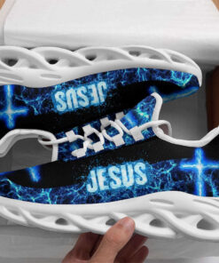 Jesus Blue Running Sneakers Max Soul Shoes For Men And Women