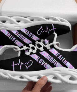 Jesus Faith Hope Love Running Sneakers Black Max Soul Shoes  For Men And Women