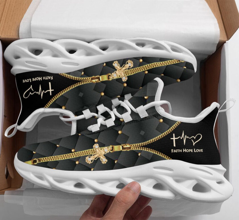 Jesus Faith Hope Love Running Sneakers Max Soul Shoes For Men And Women - Image 2