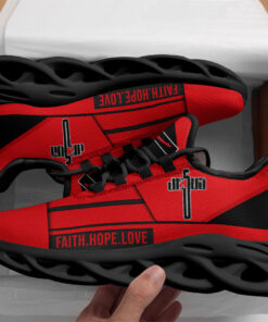 Jesus Faith Hope Love Running Sneakers Red Max Soul Shoes  For Men And Women