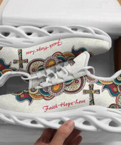 Jesus Faith Hope Love Running Sneakers White Max Soul Shoes  For Men And Women
