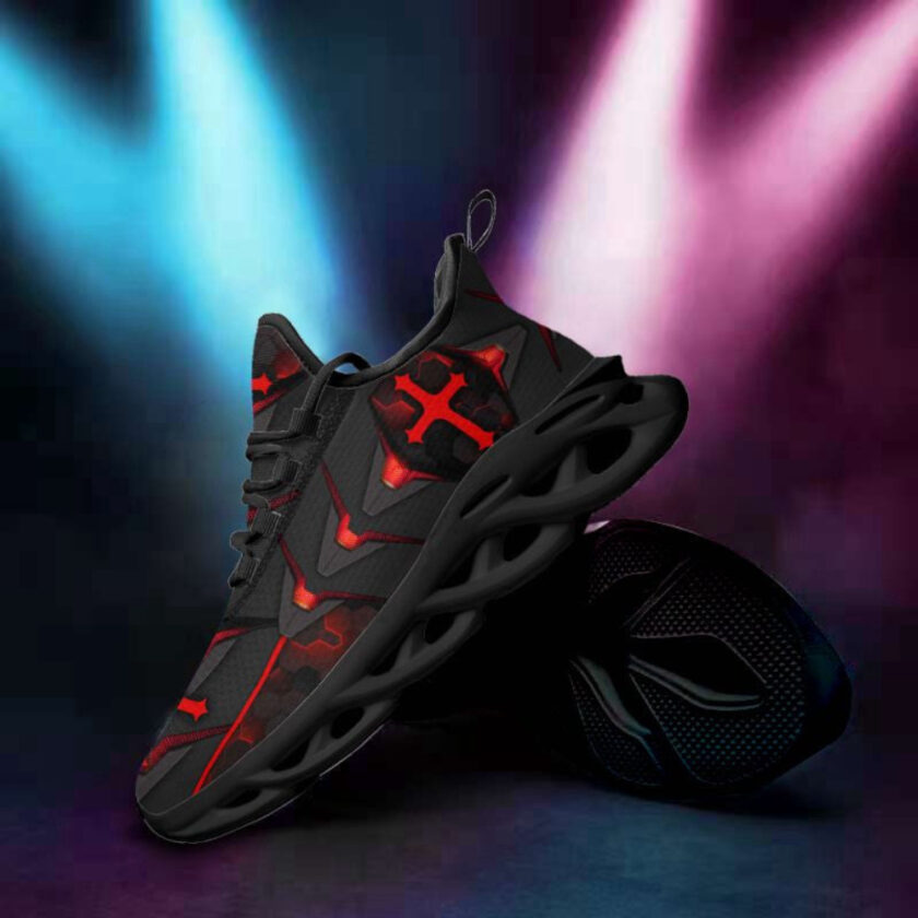 Jesus Running Black Sneakers 2 Max Soul Shoes For Men And Women - Image 4