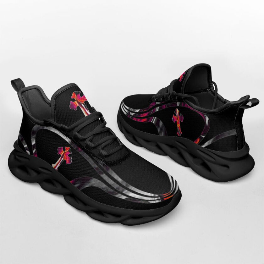 Jesus Running Black Sneakers 3 Max Soul Shoes For Men And Women - Image 3