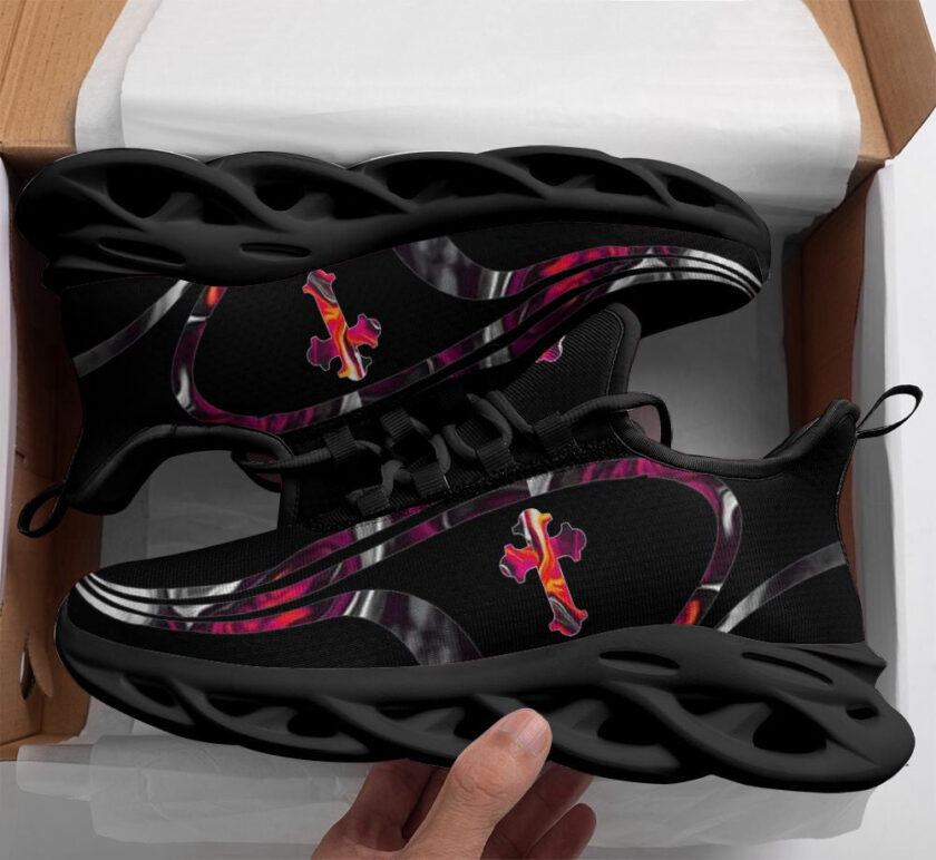Jesus Running Black Sneakers 3 Max Soul Shoes For Men And Women - Image 2