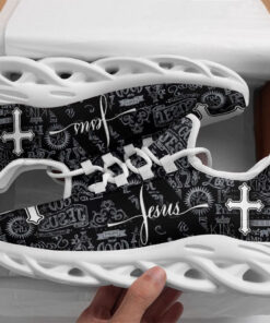 Jesus Running Black Sneakers Max Soul Shoes For Men And Women