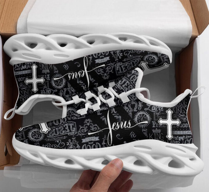 Jesus Running Black Sneakers Max Soul Shoes For Men And Women