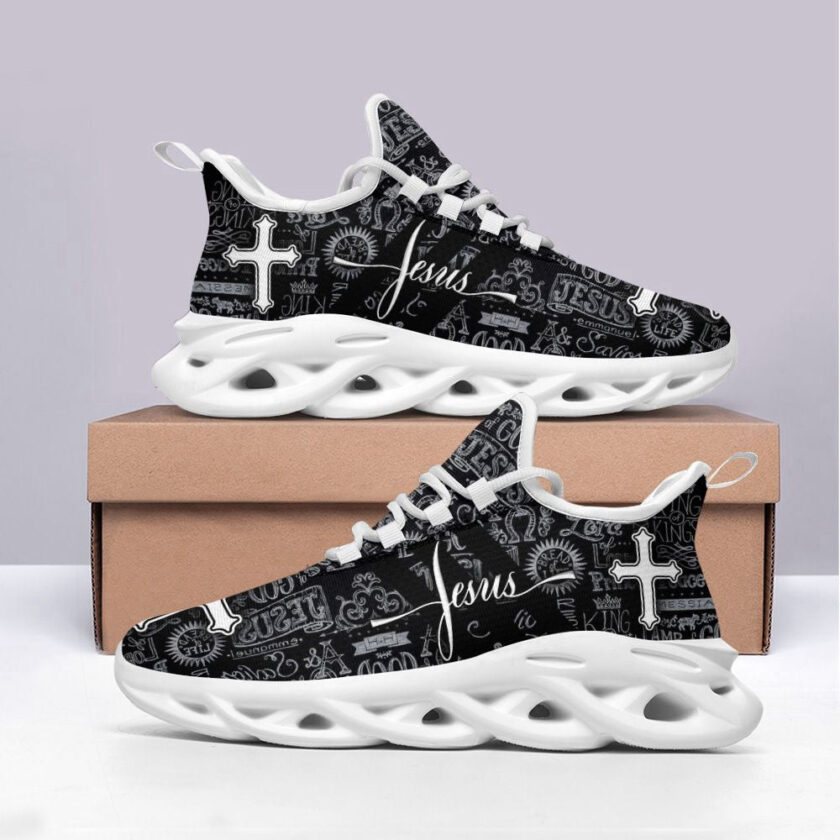 Jesus Running Black Sneakers Max Soul Shoes For Men And Women - Image 3