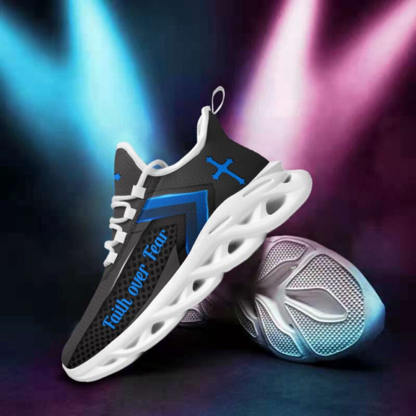Jesus Running Blue Sneakers 2 Max Soul Shoes For Men And Women - Image 3
