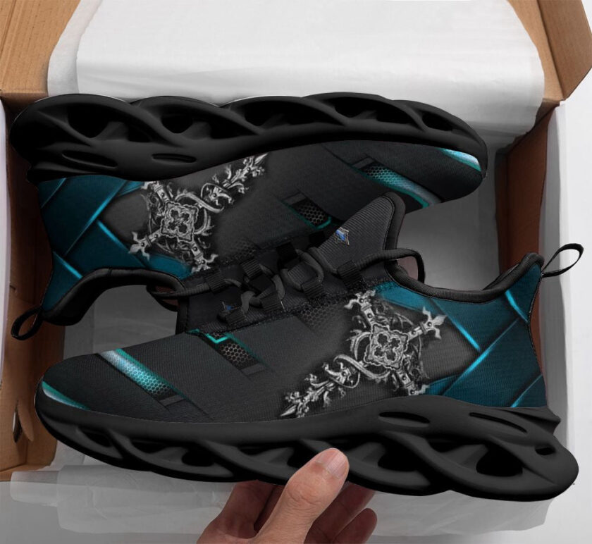 Jesus Running Sneakers Black 1 Max Soul Shoes For Men And Women - Image 2