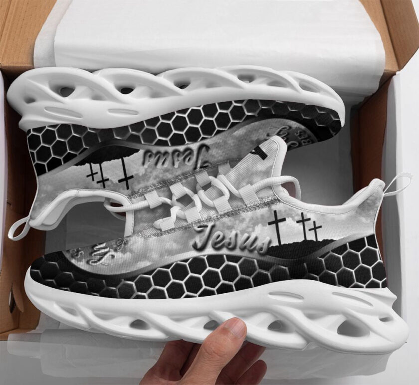 Jesus Running Sneakers Black 2 Max Soul Shoes For Men And Women
