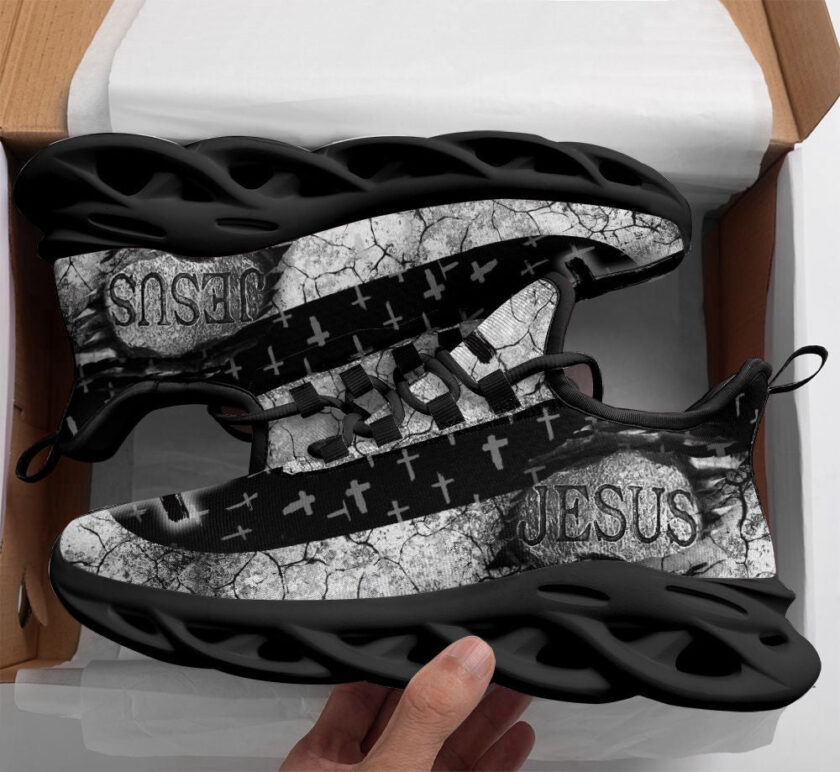 Jesus Running Sneakers Black 3 Max Soul Shoes For Men And Women - Image 2