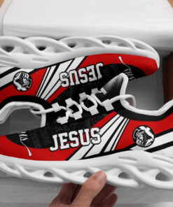 Jesus Running Sneakers Black And Red Max Soul Shoes For Men And Women