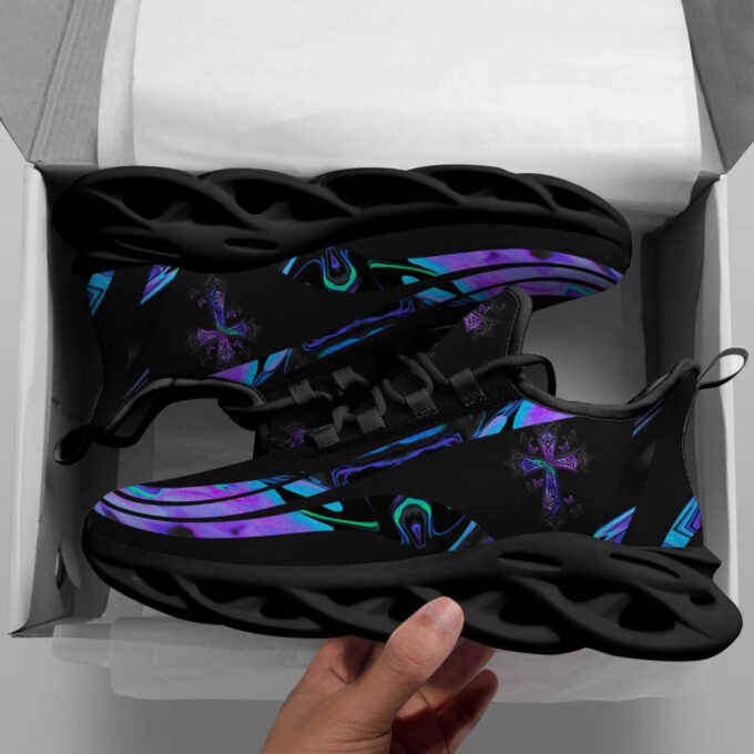 Jesus Running Sneakers Black Max Soul Shoes For Men And Women