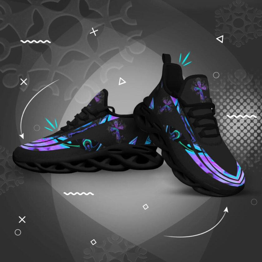 Jesus Running Sneakers Black Max Soul Shoes For Men And Women - Image 5
