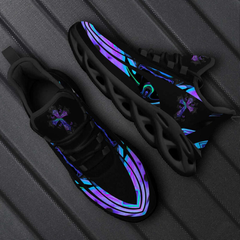 Jesus Running Sneakers Black Max Soul Shoes For Men And Women - Image 3