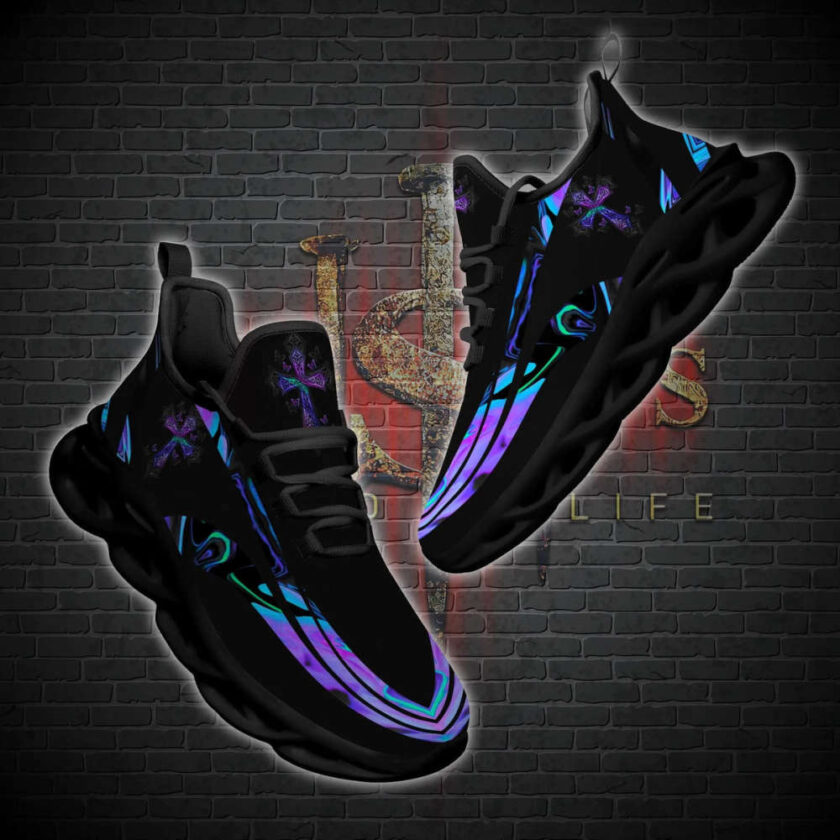 Jesus Running Sneakers Black Max Soul Shoes For Men And Women - Image 4