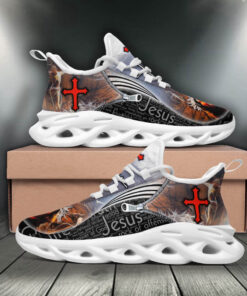Jesus Running Sneakers Black White Max Soul Shoes For Men And Women