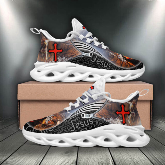 Jesus Running Sneakers Black White Max Soul Shoes For Men And Women