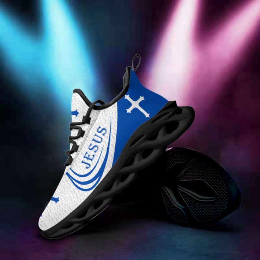 Jesus Running Sneakers Blue 1 Max Soul Shoes For Men And Women - Image 4
