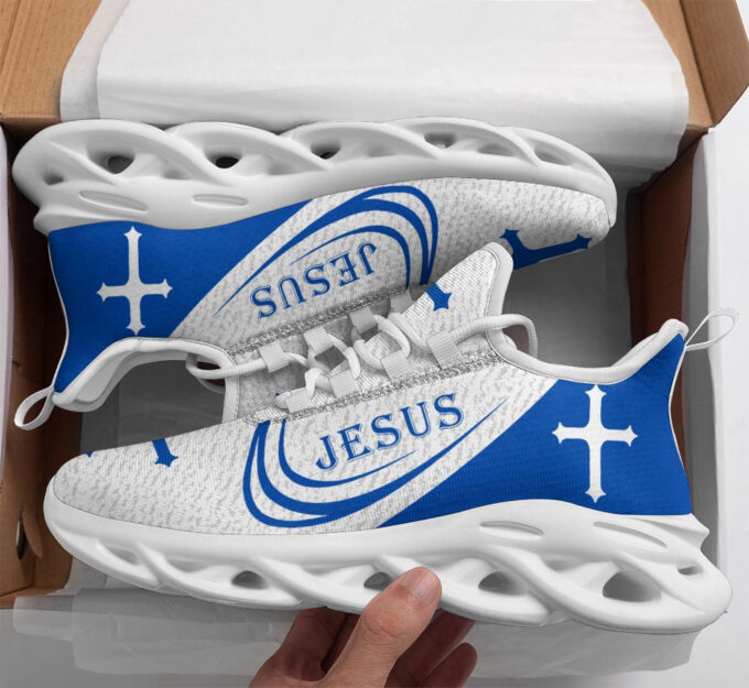 Jesus Running Sneakers Blue 1 Max Soul Shoes For Men And Women