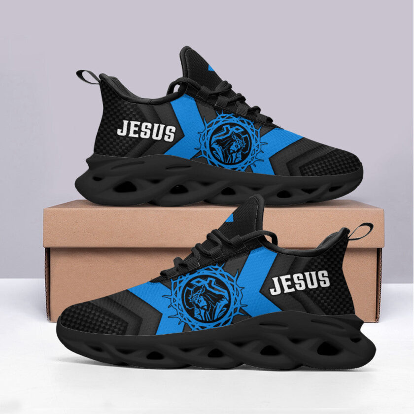 Jesus Running Sneakers Blue Max Soul Shoes For Men And Women - Image 4