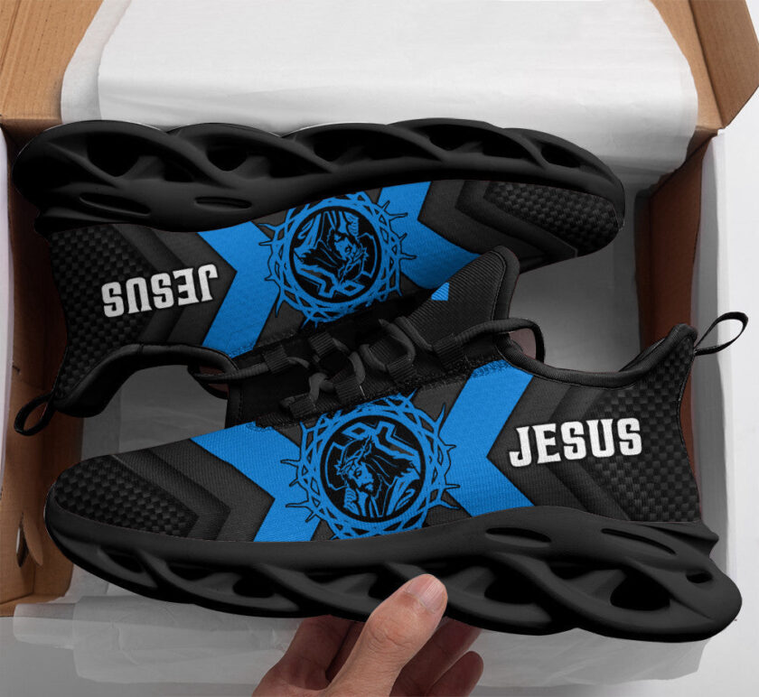 Jesus Running Sneakers Blue Max Soul Shoes For Men And Women - Image 3