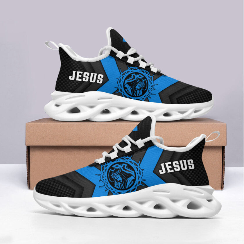 Jesus Running Sneakers Blue Max Soul Shoes For Men And Women - Image 2